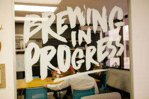 brand building and brewing in progress